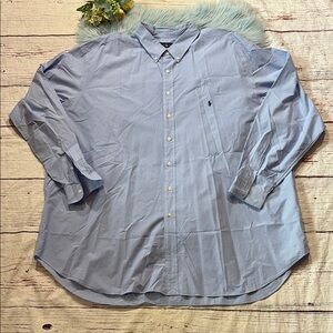Ralph Lauren Blue White Check Button Down Shirt sz 4XLT